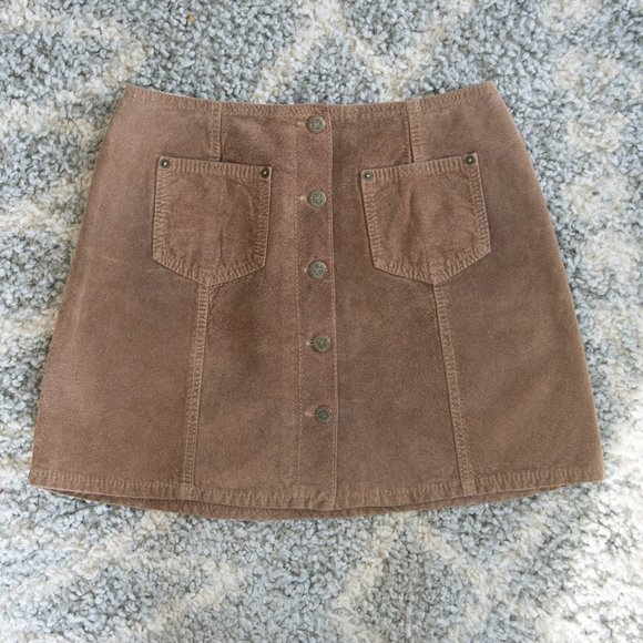 Vintage Dresses & Skirts - Genuine Suede Vintage Mini Skirt - In Flight